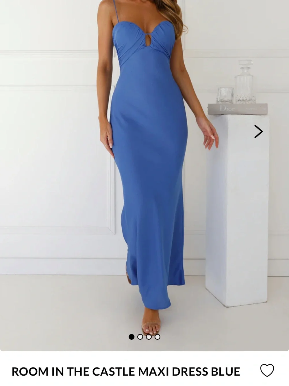 Hello Molly Blue Satin Dress